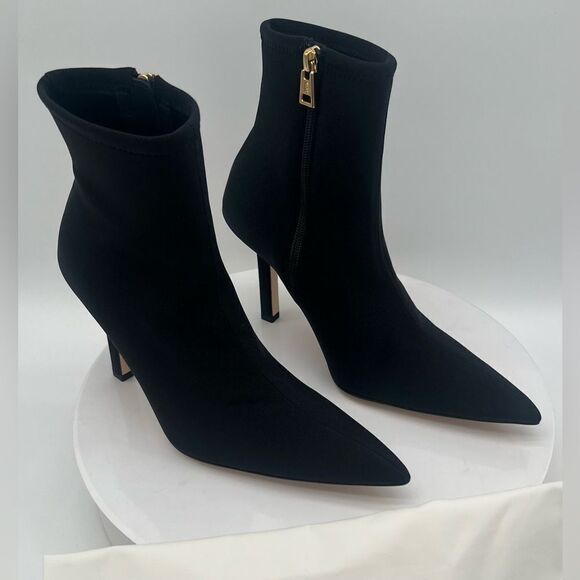 GOOD AMERICAN | Ankle Shine Neoprene Booties | Black | NWT 9 | w/ Dust Bag - Picture 4 of 15